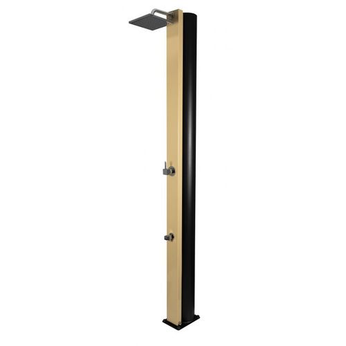 Douche de piscine solaire SQUARE 40L avec rince pieds-Beige-Beige--