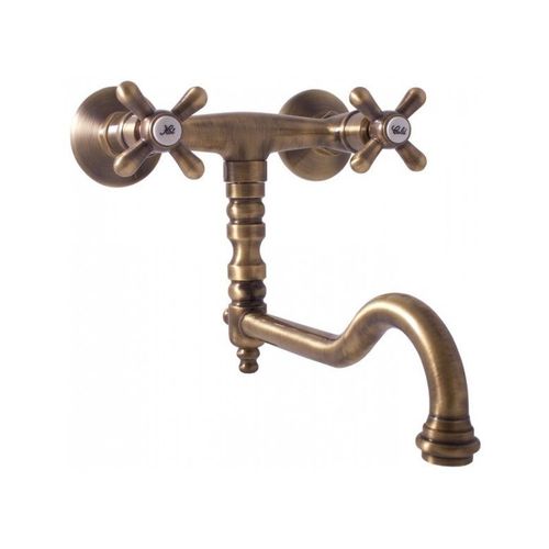 Mélangeur lavabo MORAVA RETRO pivotant en laiton--