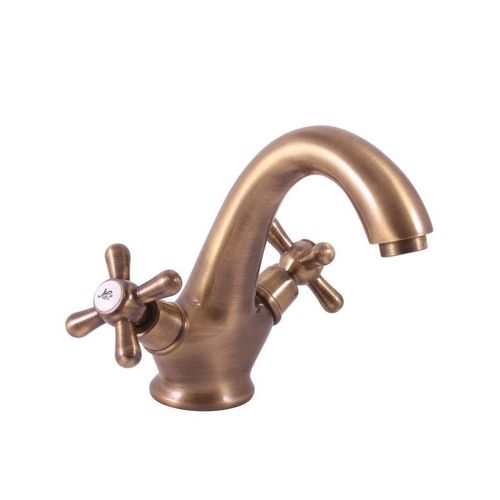 Mélangeur lavabo rétro MORAVA en laiton bronze--