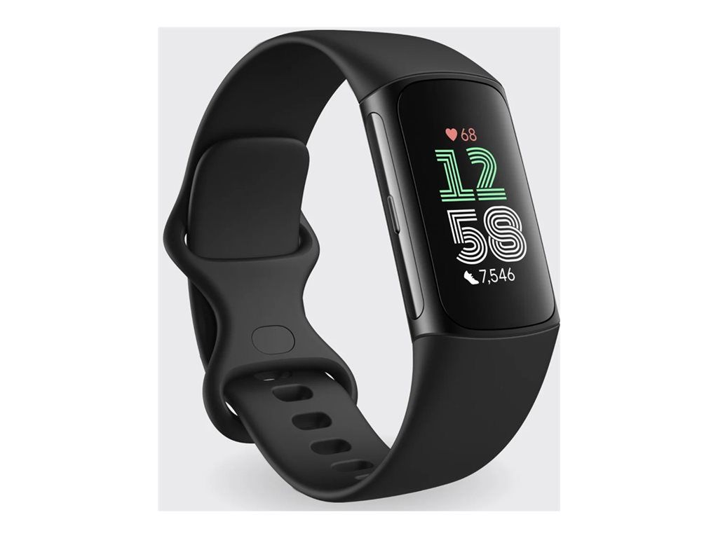 Fitbit Charge 6 - Aluminium Noir - Suivi D'activités Avec Bracelet Infinie - Silicone - Obsidienne - Nfc, Bluetooth - 37.64 G