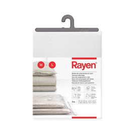 Rayen - Sacs sous vide pour vÃªtements. Housses de rangement sous vide pour les vÃªtements. Paquet de 2 sacs (55 x 90 cm et 80 x 100 cm). Transparent