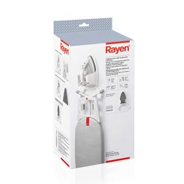 Rayen Planche à repasser et cintre en fer avec isolation thermique Universel Dimensions : 43 x 31,3 x 15 cm, blanc