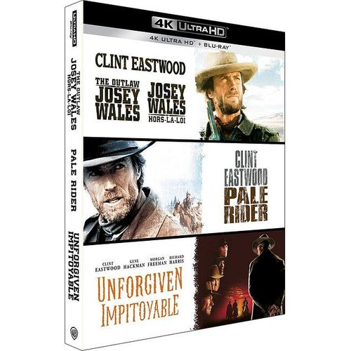 Josey Wales, Hors-La-Loi + Pale Rider + Impitoyable - 4k Ultra Hd