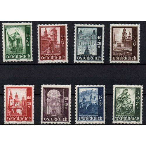 Autriche Timbres Édifices Religieux 1948