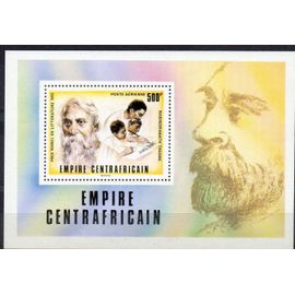 Centrafrique ( Empire ) Timbre Prix Nobel De Littérature R. Tagore