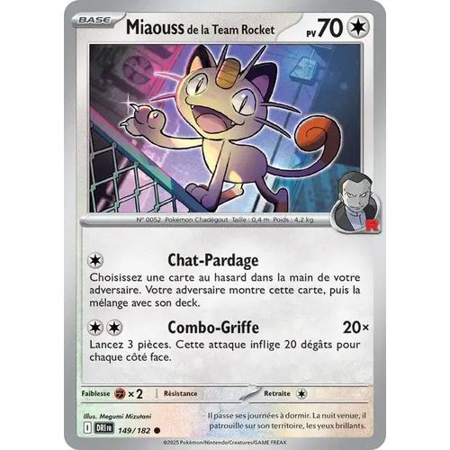 Carte Pokémon - Miaouss De La Team Rocket - 149/182 - Ev10 Rivalités Destinées