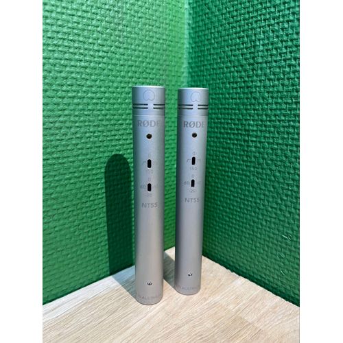 Paire de microphones condenser Rode NT55 avec accessoires - Gris argenté