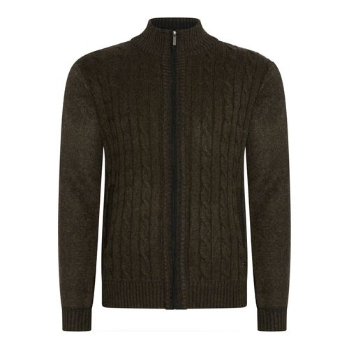 Cappuccino Italia Cable Cardigan Zwart Vert