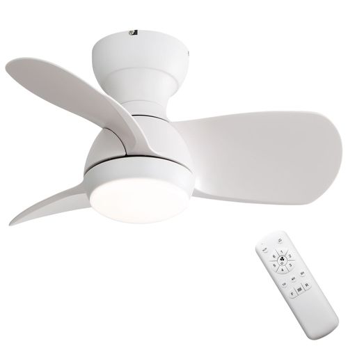 Ventilateur de Plafond avec Lumière LED 18W, Sofucor, Telecommande, Moteur DC Silencieux, 6 Vitesses, 3 Températures de Couleur Dimmable