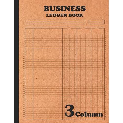 Business Ledger Book 3 Column: 120 Pages, Size 8.5"X11"( Volume-20)