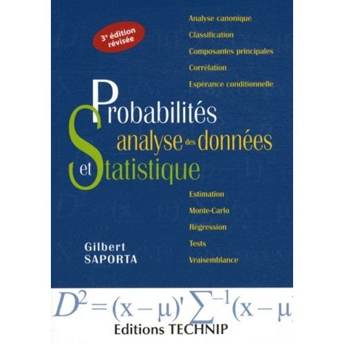 Probabilités, Analyse Des Données Et Statistique