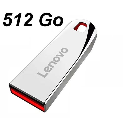 Clé USB Lenovo 512 Go Stockage Sécurisé, Haute Vitesse, Format Porte-Clé