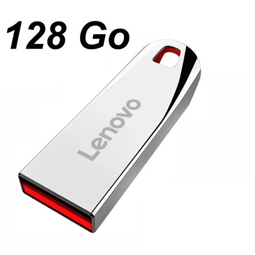 Clé USB Lenovo 128 Go Ultra Rapide, Design Métallique, USB 3.0