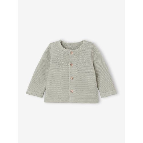 Cardigan Basics 100% Coton Vert Sauge