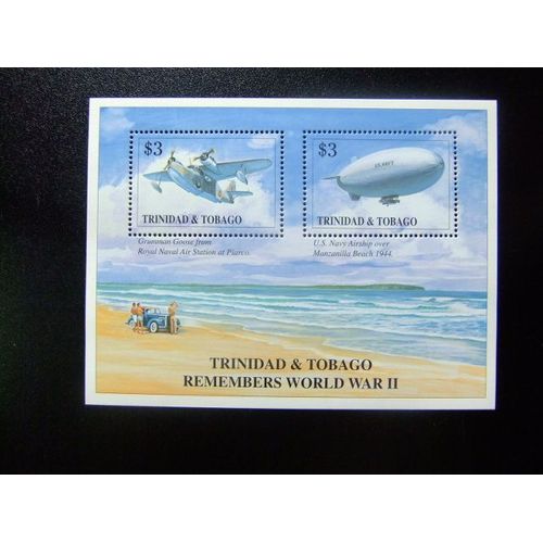 51 Trinidad, Tobago, 1996 / Souvenir De La Seconde Guerre Mondiale / Yvert, Bloc 45 Mnh