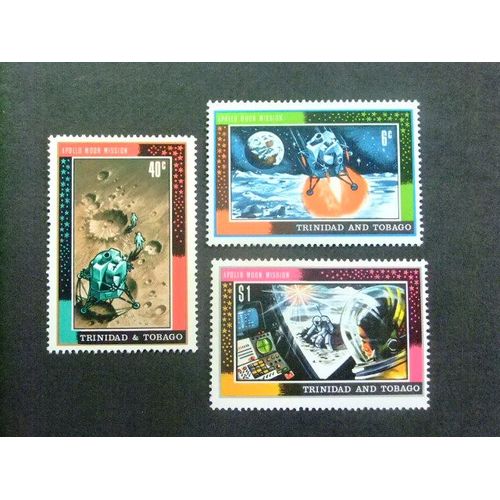 51 Trinidad, Tobago 1969 / L'Homme Sur La Lune / Yvert 253 / 255 Mnh