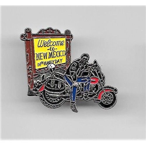Pins Johnny Hallyday Welcome To Mexico Moto Harley / Base Argentée
