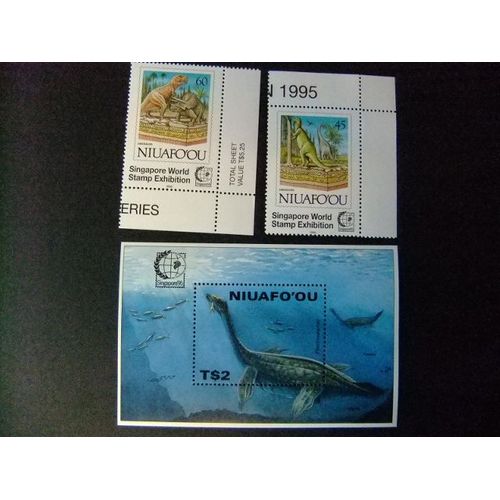 51 Tonga - Niafou 1995 / Singapour Philatelical Exhibition 95 / Yvert 226/227 + Bloc 14 Mnh