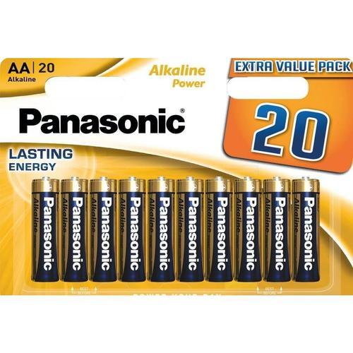 Panasonic Pack 20 Piles Alcaline POWER BRONZE AA LR6 1,5V