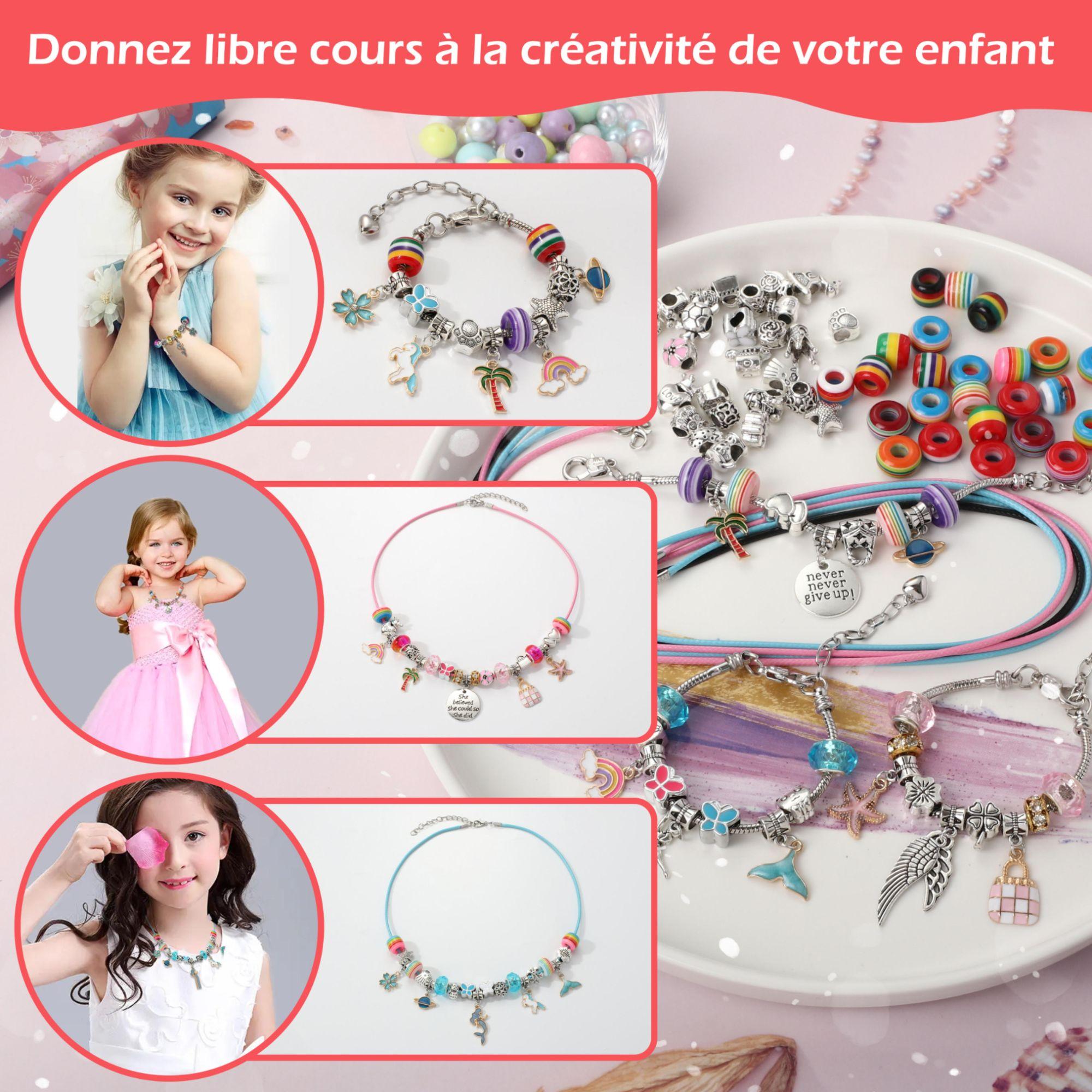 Pandora Style Bracelets porte-bonheur filles bijoux cadeau bricolage  fabrication de bijoux anniversaire cadeau de noël présent pour adolescentes  enfants -  France