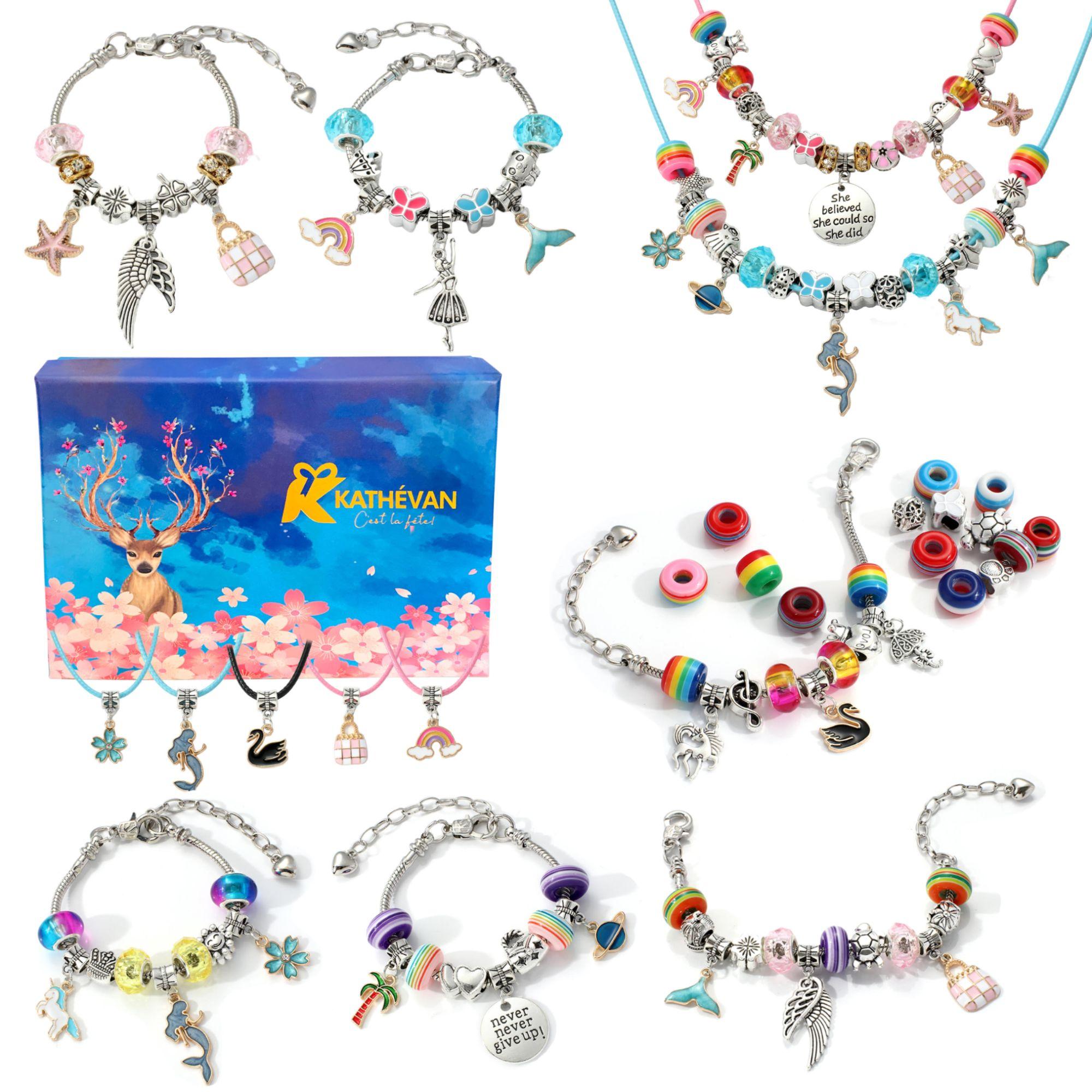 Kit de fabrication de bracelets pour enfants Bijoux perlés personnalisés  DIY Girls Bracelet nom de perle Heishi Faites votre propre Artisanat  Saint-Valentin -  France