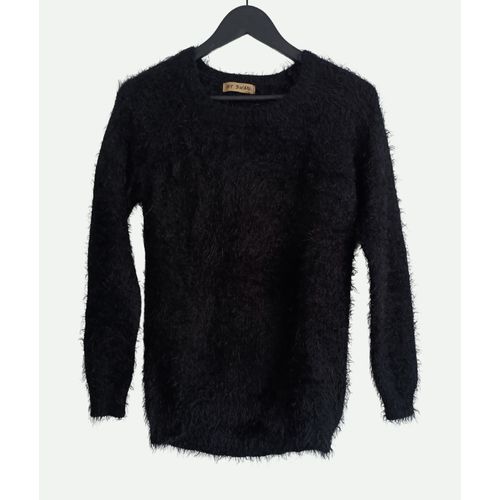 Pull Noir Poilu. By Swan. Polyamide. Acrylique. Taille 38