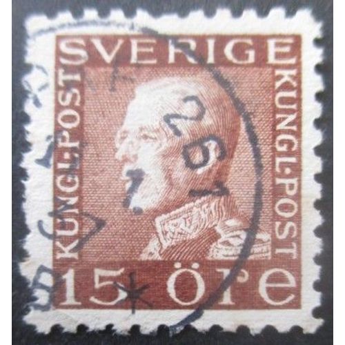 Suede N°211a Gustave 5 Oblitéré