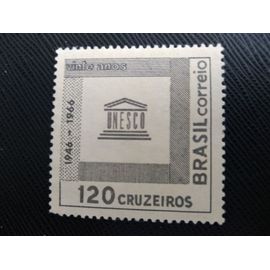 Timbre Bresil Y T 805 20e Anniversaire De L'Unesco 1966 (230509 )