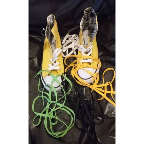 Baskets Mapleaf Style Converse Taille 40 + 3 Lacets En Polyester Plats 100cm