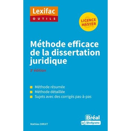 Méthode Efficace De La Dissertation Juridique - Licence Et Master