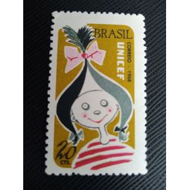 Timbre Bresil Y T 871 Unicef 1968 (230509 )