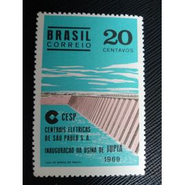 Timbre Bresil Y T 905 Inauguration De L'Usine Jupiá 1969 (230509 )