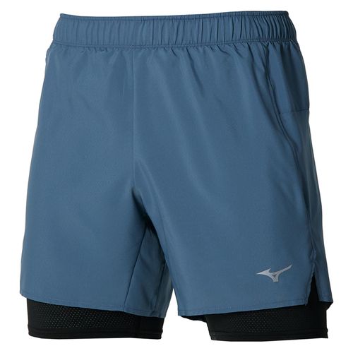 Short De Running Mizuno Core 5.5 2in1 Short Bleu Moyen M