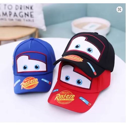 Casquette Cars Flash Mcqueen Enfant - Réglable - Noir