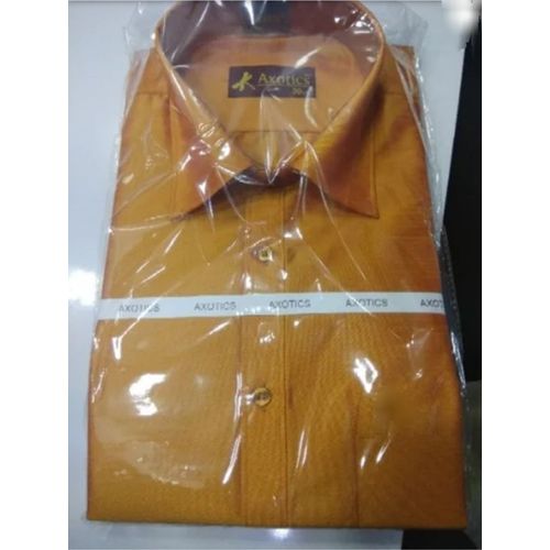 Soie Chemise Jaune D Or En Soie Axotics Mixte Homme Femme Chemisier Manches Longues Chemisette Coupe Classique Col Italien