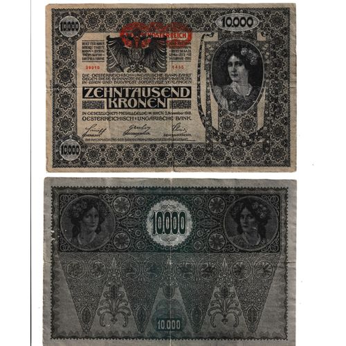 Billet 10000 Couronnes Austro-Hongrois 1918