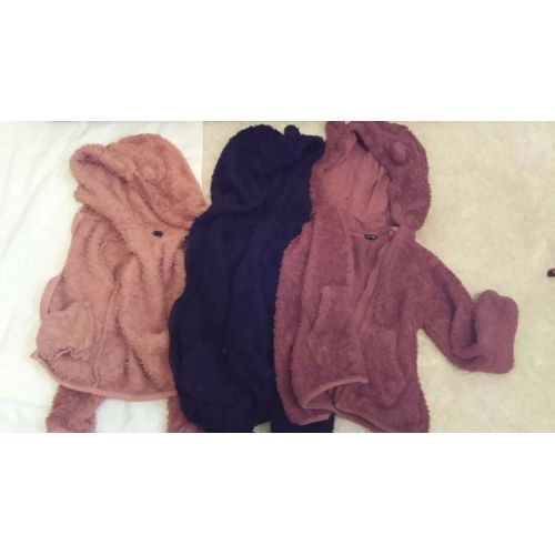 Lot De 3 Gilets Fille Chaud Et Doux Taille 5/6 Ans