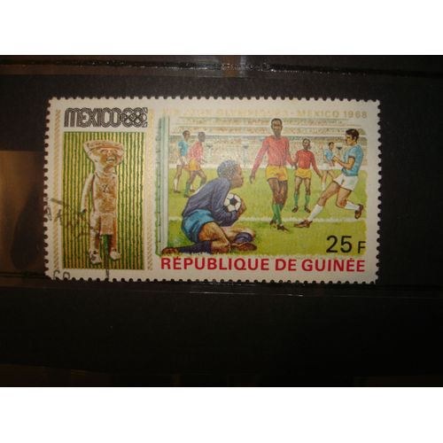 Timbre De La République De Guinée Pour Les Jeux Olympiques Mexico 1968