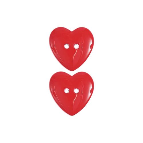Carte De 2 Boutons C?Urs ¿ 22 X 22 Mm ¿ Rico Design Taille : 22 X 22 Mm. Color : Rouge