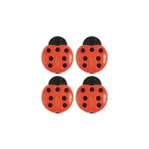 Carte De 4 Boutons Coccinelle ¿ 13 X 15 Mm ¿ Rico Design Taille : 13 X 15 Mm. Color : Rouge