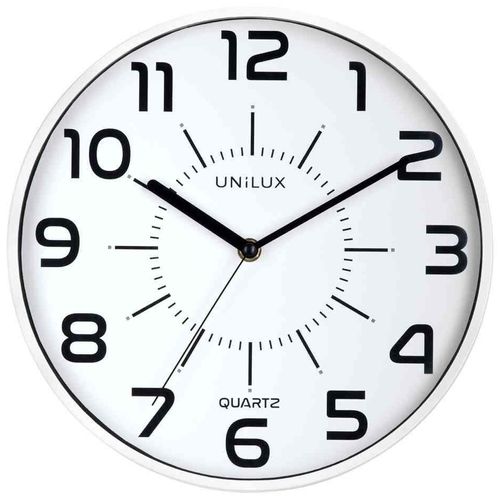 UNILUX Horloge à quartz "POP" Diam 30 cm Silencieuse Blanc