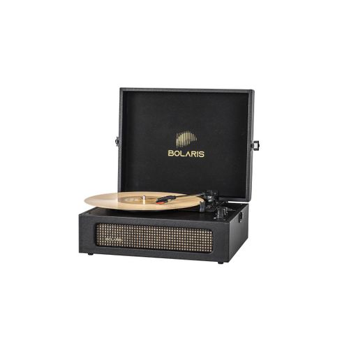 Platine Tourne-disque Vinyle Brasilia Bluetooth 5.0 avec Haut-Parleurs Noir
