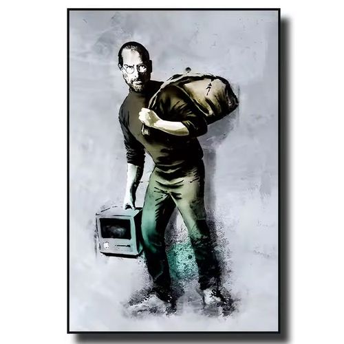 Toile Banksy 55x80 - texture canvas (sans cadre) REF4
