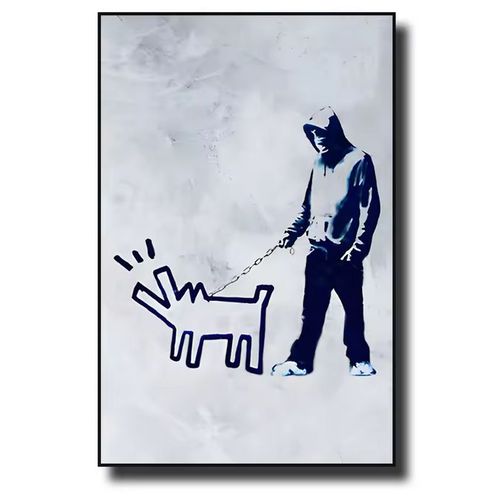 Toile Banksy 55x80 - texture canvas (sans cadre) REF6