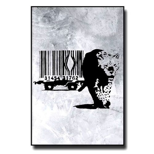 Toile Banksy 55x80 - texture canvas (sans cadre) REF14