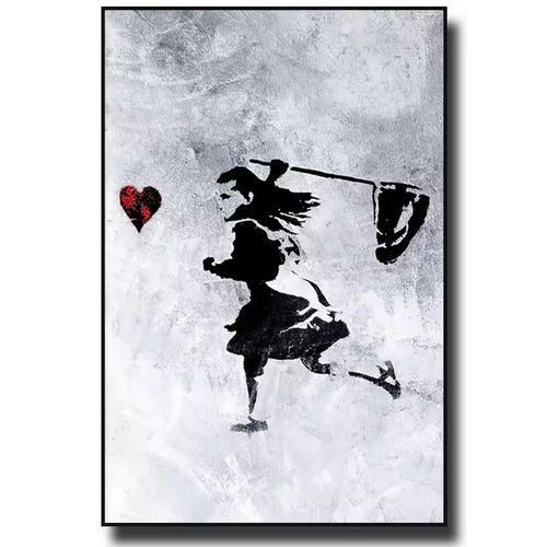 Toile Banksy 55x80 - texture canvas (sans cadre) REF18