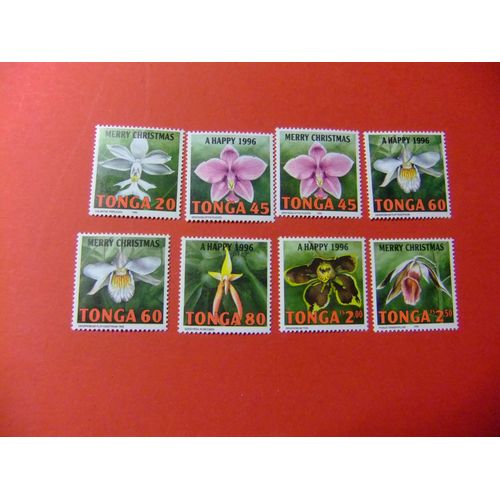 51 Tonga 1996 / Flora Orquideas Orchidées / Yvert 1032 / 1039 Mnh