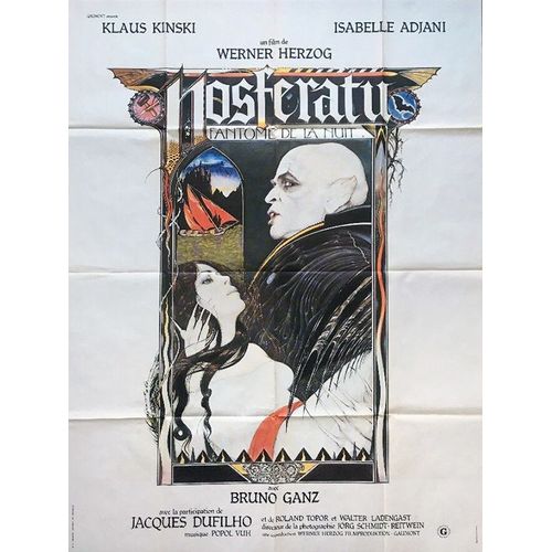 Nosferatu (Fantôme De La Nuit) - Véritable Affiche De Cinéma Pliée - Format 120x160 Cm - De Werner Herzog Avec Klaus Kinski, Isabelle Adjani, Bruno Ganz, Roland Topor - 1979
