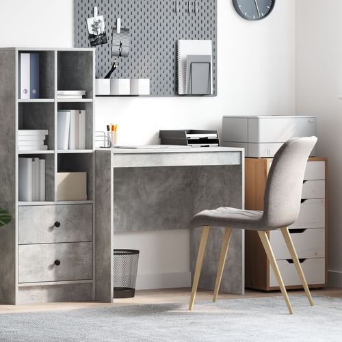 Vidaxl Bureau En Béton Gris 80x50x76 Cm En Bois D'ingénierie