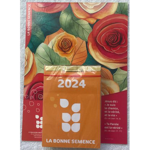 Calendrier 2024 - Bloc Éphéméride Sur Plaque - Présentation N°: 4 - La  Bonne Semence.